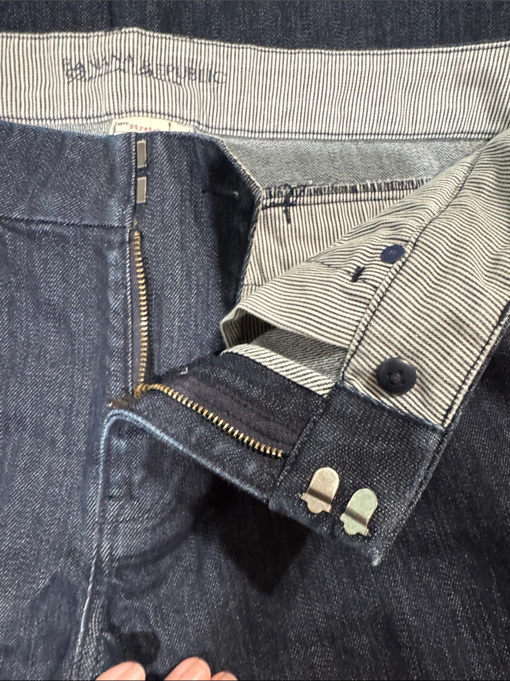 Woman’s Banana Republic Classic Trouser Dark Blue Jeans Size 14 - Picture 5 of 6